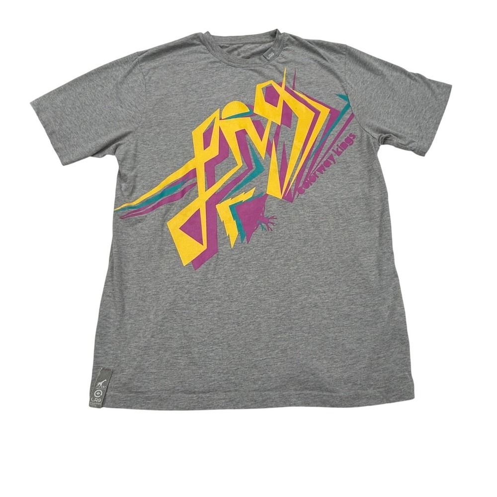 LRG Lifted‎ Research Group T-Shirt Mens M Gray Bum Rush Colorway Kings Hip Hop